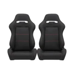 1 Pair Universal Racing Seats for Cars with Dual Lock Sliders