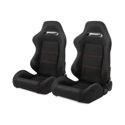 1 Pair Universal Racing Seats for Cars with Dual Lock Sliders