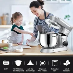 Tilt-Head Stand Mixer with 10 Speeds and Bowl (2)