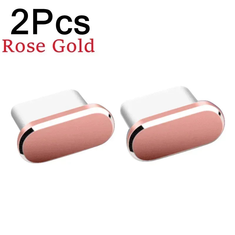 2Pcs Rose Gold