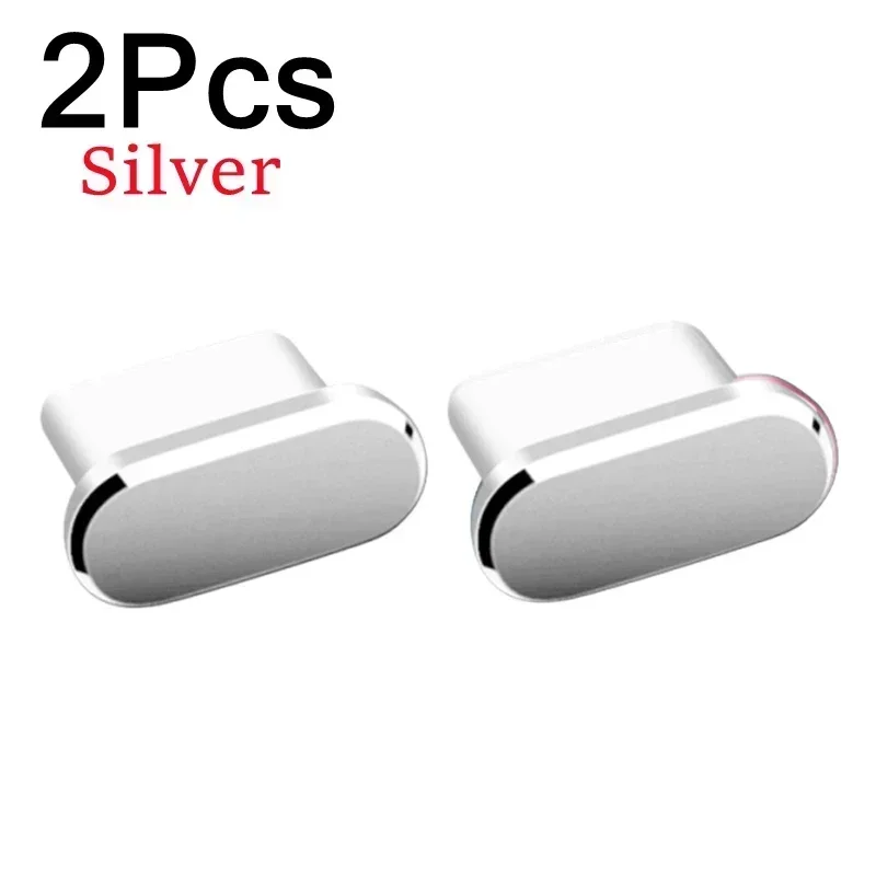 2Pcs Silver